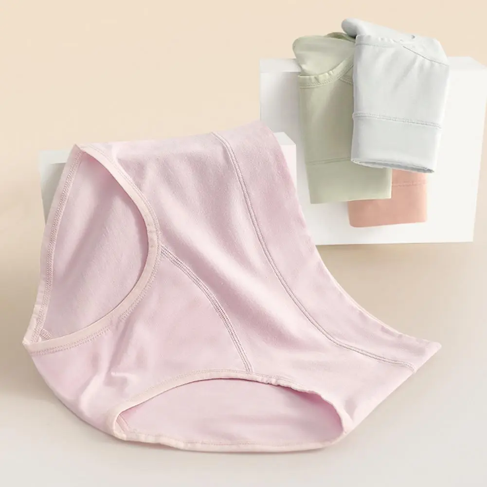 Elastic Breathable Panties Women Cotton Panties Full Coverage Cotton Underwear for Women Breathable Mid Waist Panties with Body