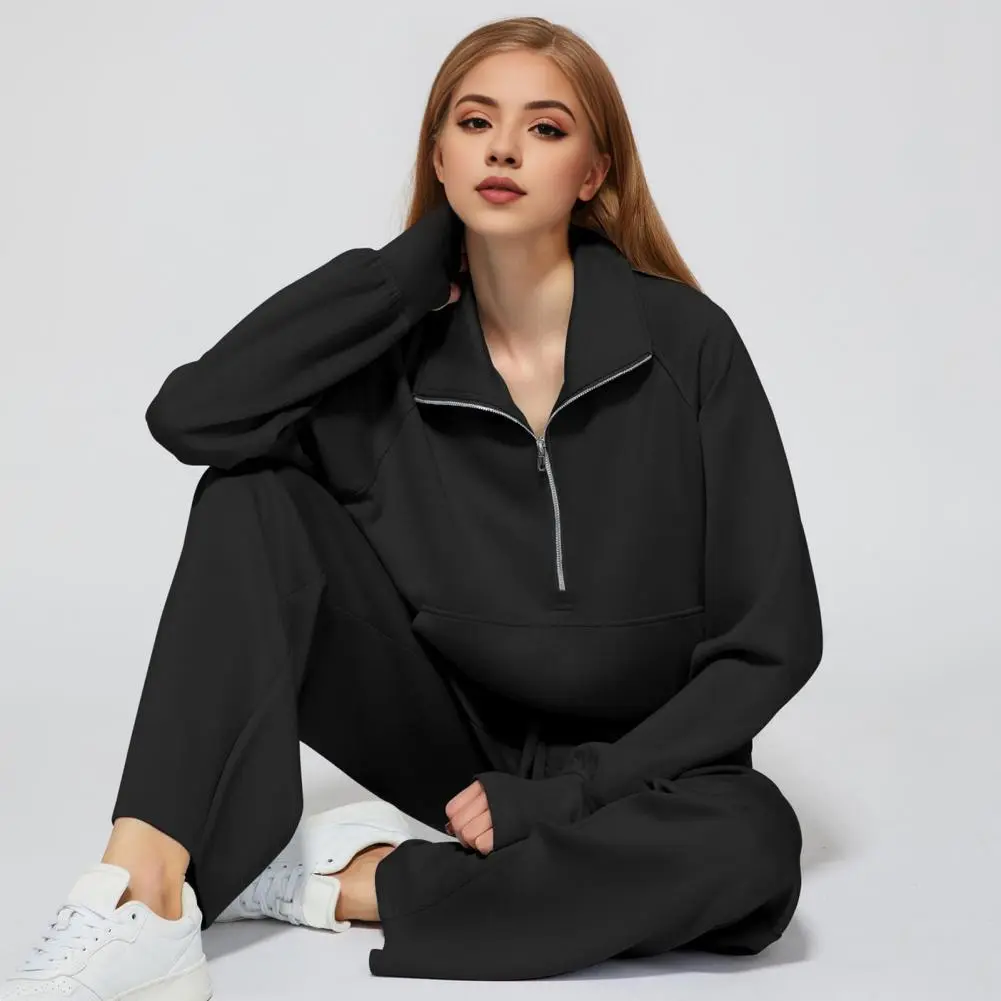 Hoody Pullover Pants Set Women's Tracksuit Fashion Hoodie Sweatshirts Wide Leg Trousers Set Autumn Two Pieces Casual Sports Suit
