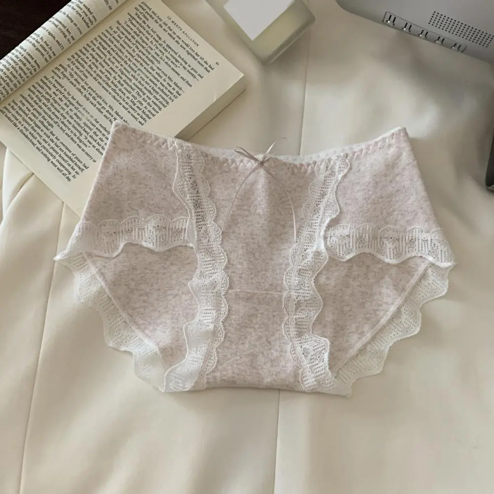 Multifunctional Lace Panties Women Skin-friendly Panties Comfortable Women's Cotton Underwear Lace Mid Waist Bikini Panties Soft