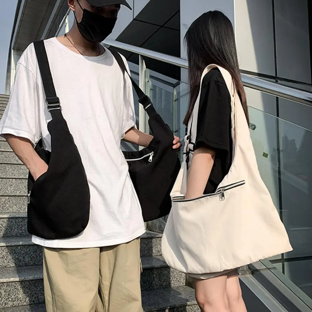 Men Waistcoat Bag Hip Hop Zipper Pockets Cargo Vest Ves Style Backpack High Street Canvas Men Vest Men Women Sports Vest Bag