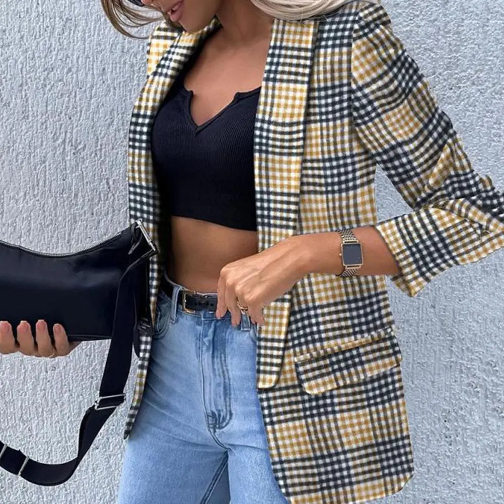 Chic Pattern Women Coat Spring Summer Casual Suit Jacket Coat Korean Fashion Slim Lapel Suit Coat Women Clothing