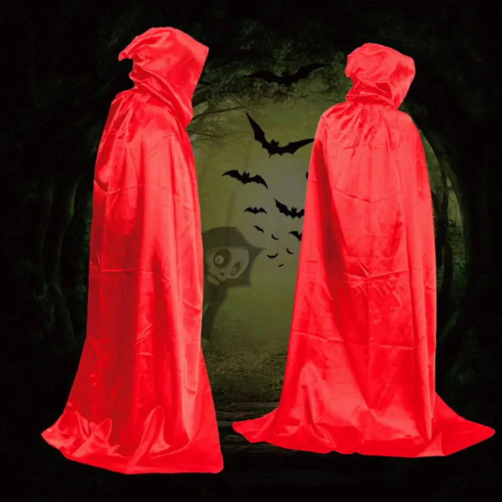 2023 Shiny Halloween Cloak Party Cosplay Adult Kids Long Witchcraft Robe Hood Cloak Cosplay Medieval Cloak Masquerade Costume