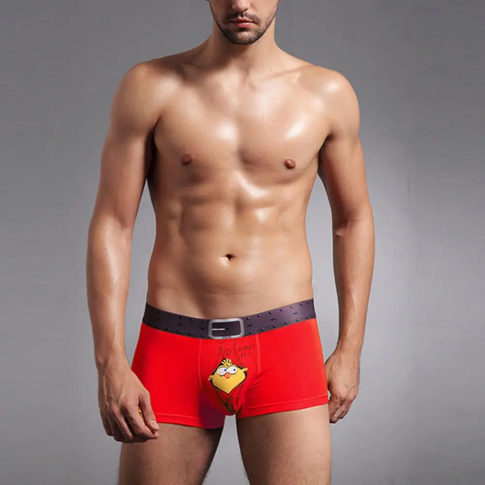 Cartoon Chick Men's Panties Funny U Convex Men Underwear Boxershorts Men Boxer Men Ropa Interior Hombre Underwear Sexy Briefs