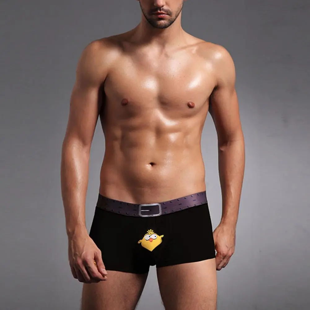 Cartoon Chick Men's Panties Funny U Convex Men Underwear Boxershorts Men Boxer Men Ropa Interior Hombre Underwear Sexy Briefs