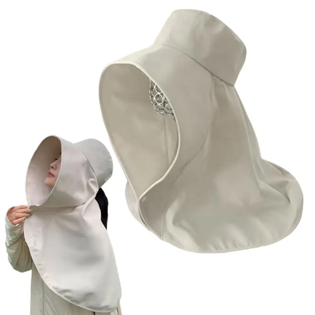 Polyester Fiber Sun Hat Outdoor Sun Hat Stylish Women's Sun Protection Hat with Wide Brim Neck Flap for Outdoor for Hiking