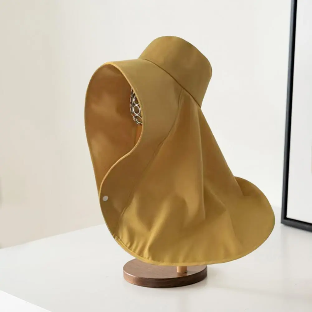 Polyester Fiber Sun Hat Outdoor Sun Hat Stylish Women's Sun Protection Hat with Wide Brim Neck Flap for Outdoor for Hiking