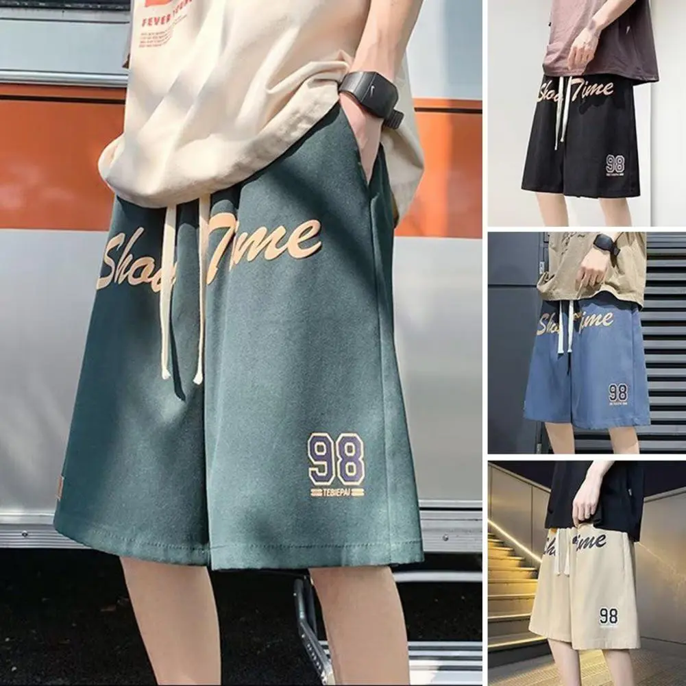 Summer Shorts Thin Men Summer Shorts Loose Exercise  Chic Mid Waist Sports Shorts
