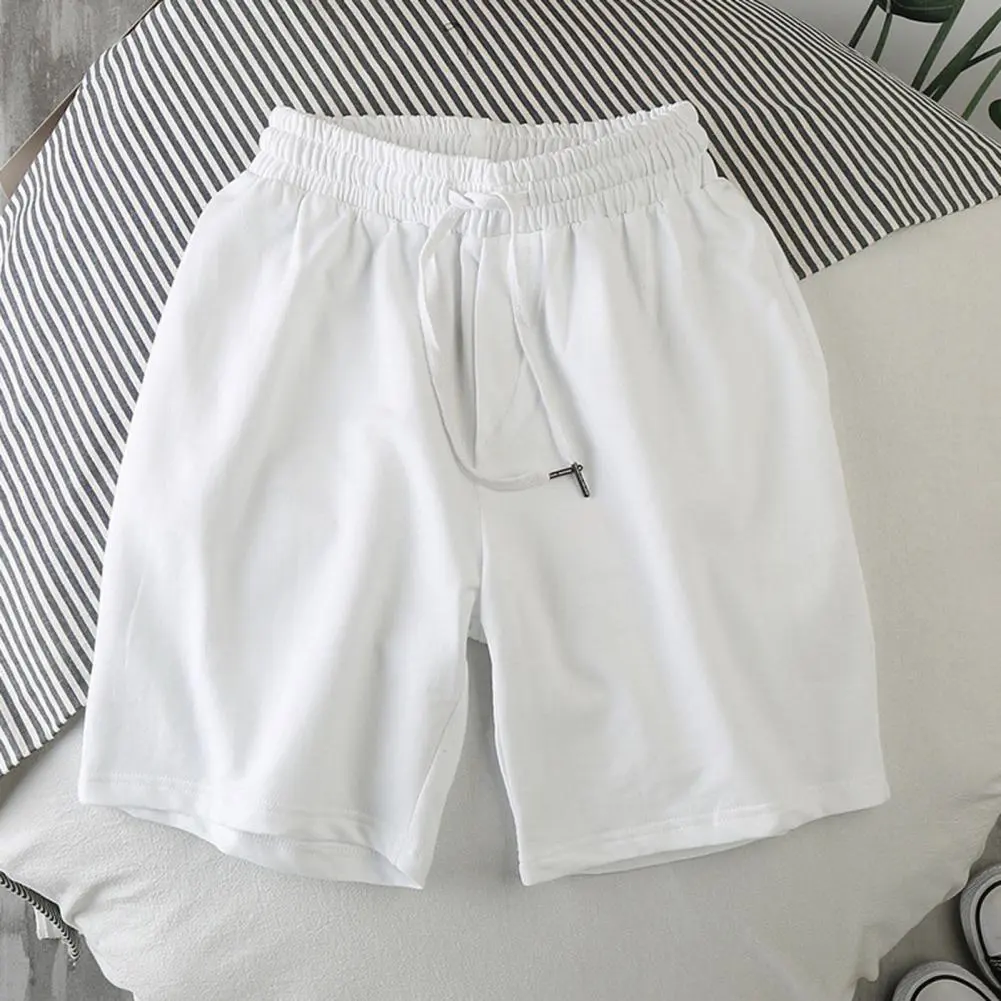 2025 M-3XL Men Summer Fitness Shorts Elastic Waist Drawstring Beach Shorts Casual Pants With Pockets Running Shorts Streetwear