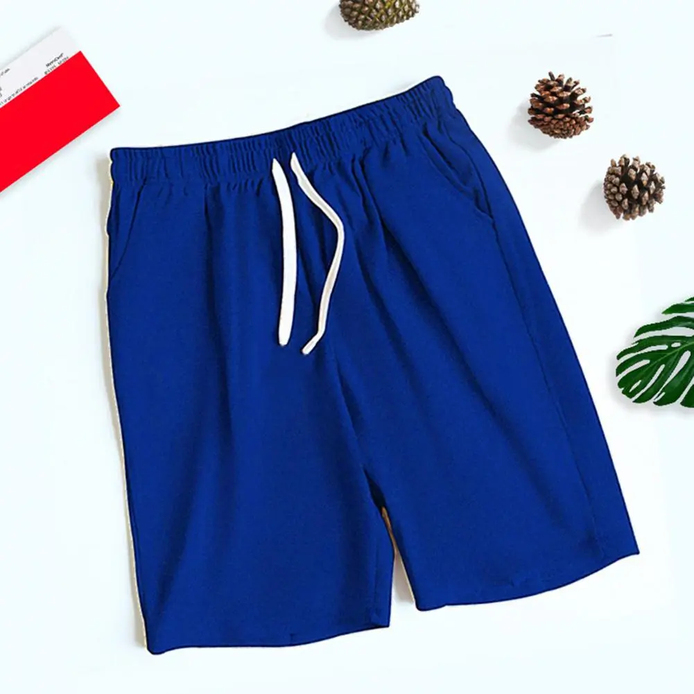 2025 M-3XL Men Summer Fitness Shorts Elastic Waist Drawstring Beach Shorts Casual Pants With Pockets Running Shorts Streetwear