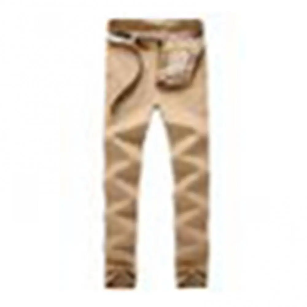 Men Trousers Button Cotton Straight Long Pants Pockets Business Trousers Men's Business Casual Slim Fit Plus Size Basic Pants