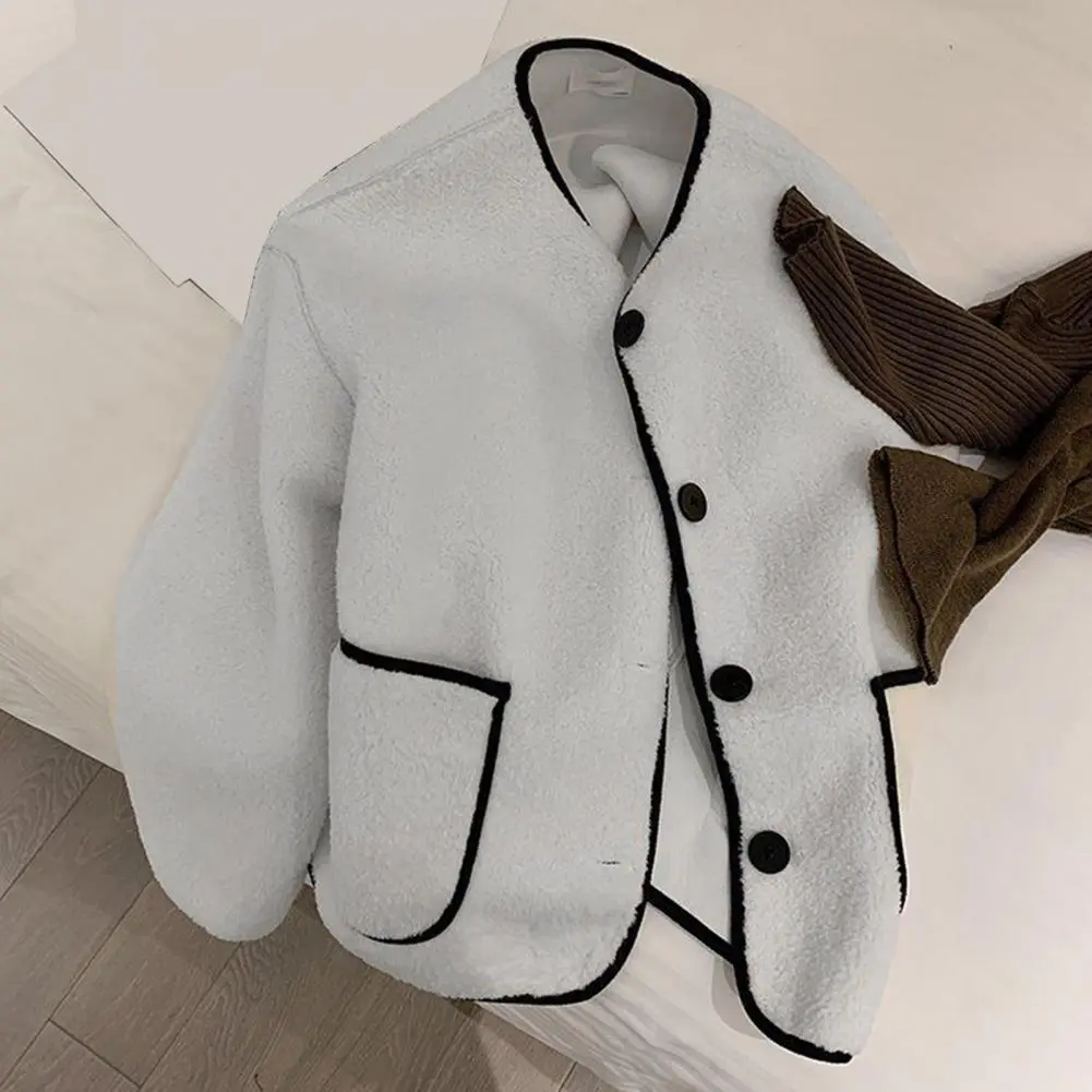 2025 Woolen Coat Thick Formal Office Lady Cardigan Coat Spring Autumn Thin Woolen Coat Single-breasted OL Style Short Jacket