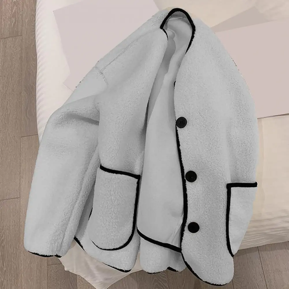2025 Woolen Coat Thick Formal Office Lady Cardigan Coat Spring Autumn Thin Woolen Coat Single-breasted OL Style Short Jacket