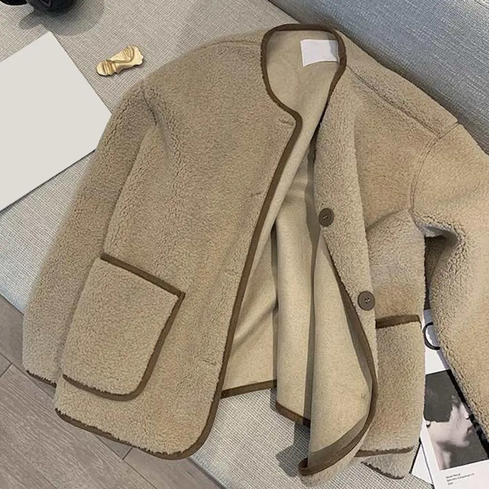2025 Woolen Coat Thick Formal Office Lady Cardigan Coat Spring Autumn Thin Woolen Coat Single-breasted OL Style Short Jacket