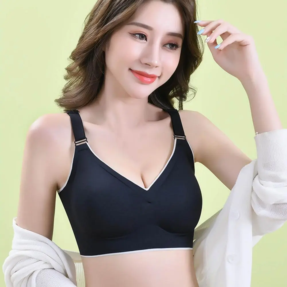 Padded Seamless Butterfly Lace Women's Brassiere No Trace Top Women's Underwear No Steel Ring Gathering Bras for Women Tank Tops