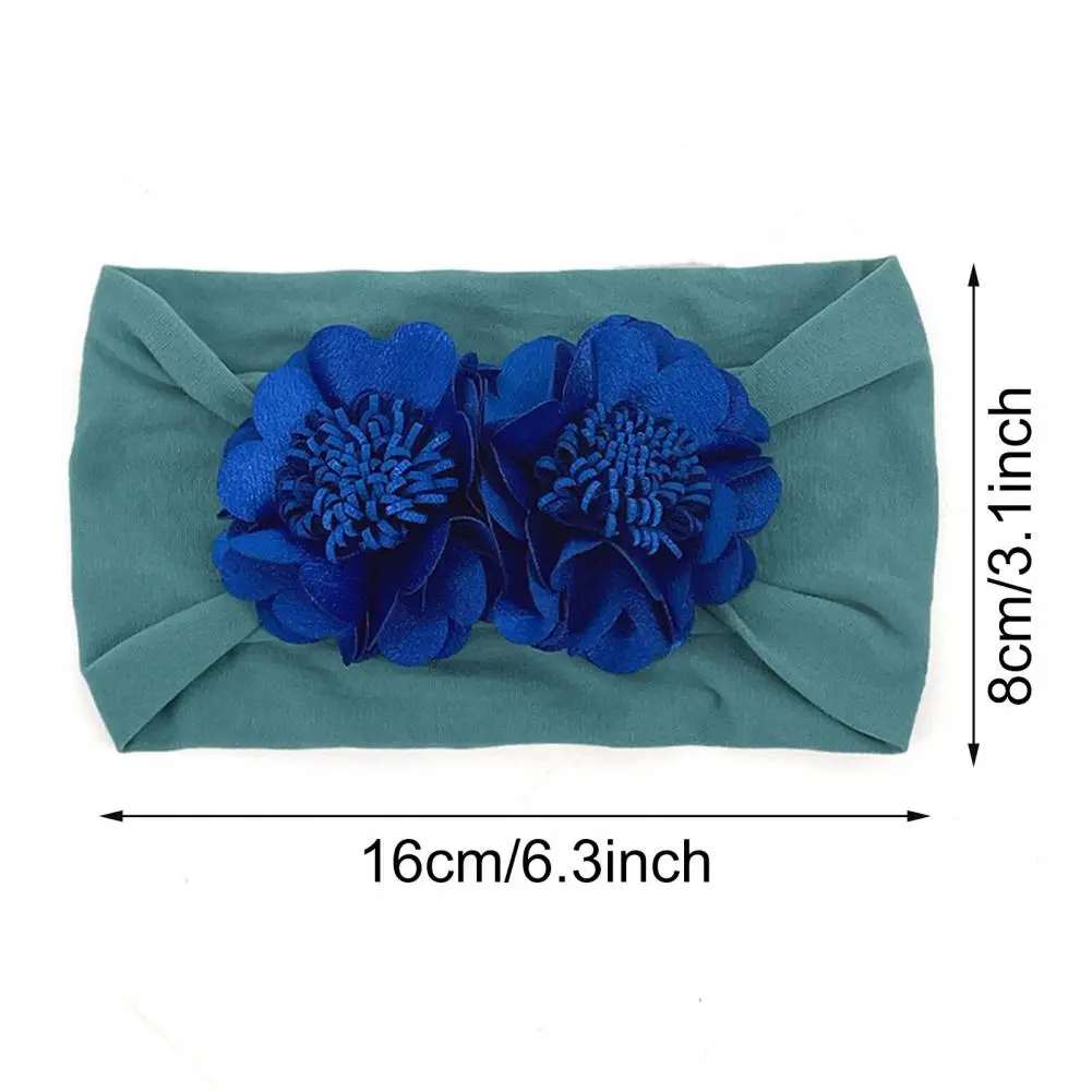 Baby Flower Hairband Broadside Headband Two Big Flowers  Newborn Bandana Toddler Head Wrap Band  Baby Boys Girls Infant Headband
