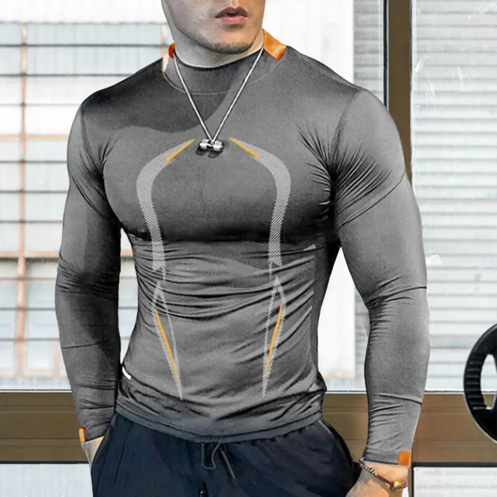 Quick Drying Sport Fitness Shirts Oversized Gym T Shirt Men Compression Running T Shirt Bodybuilding Long Sleeve Sports Shirt