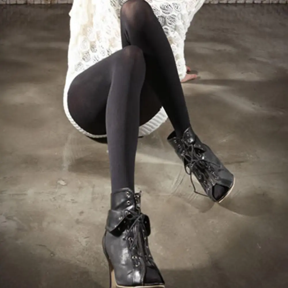100D Nylon Pantyhose Autumn And Winter Thicken Black Women's Imitation Velvet Pantyhose Nine Point Anti Hook Silk Socks Leggings