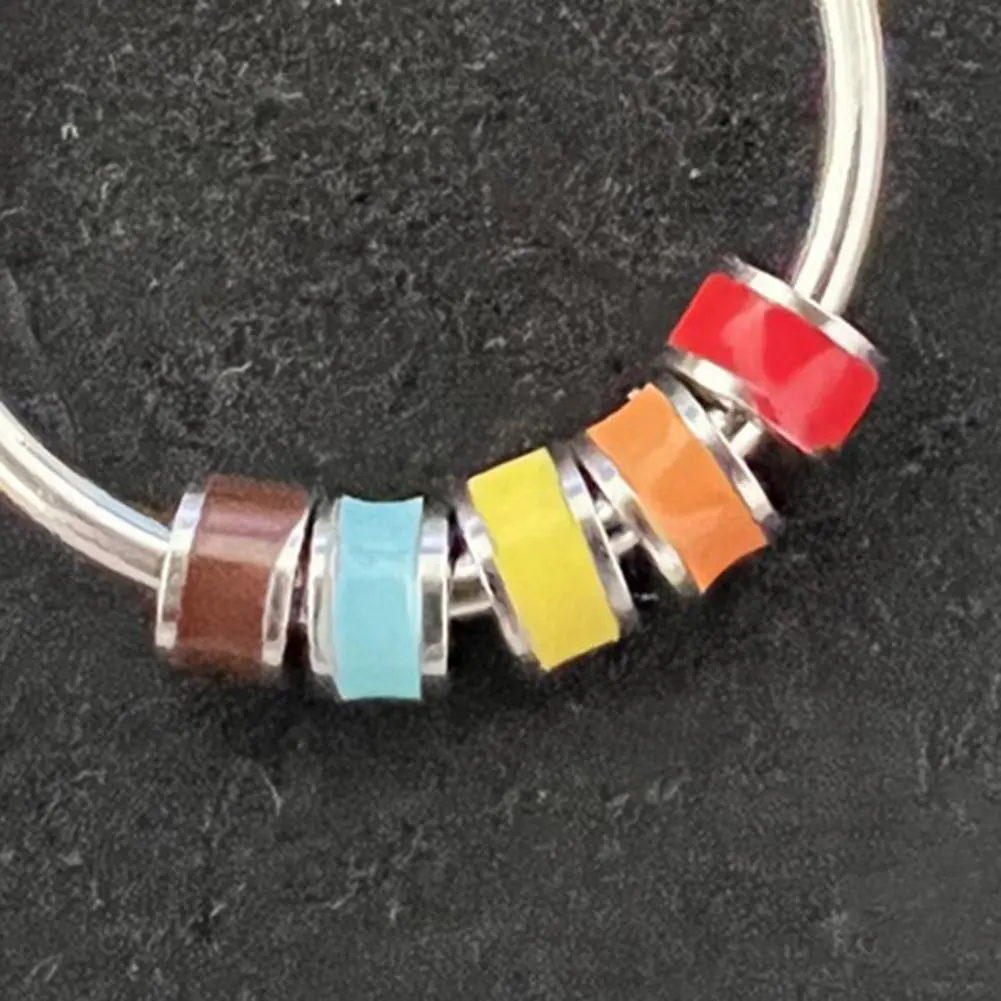 Finger Rings Enamel Bead Irregular Open Stacking Spinning Ring Finger Rings For Women Girls Trendy Aesthetic Jewelry Gifts