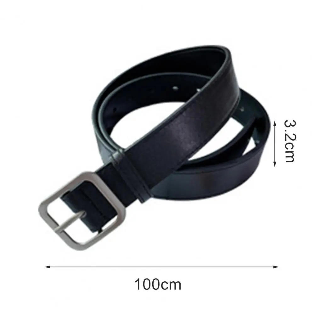Women Belts PU Leather Metal Buckle Belt Girls Dress Jean Pants Waistband Belts Lady Luxury Square Metal Buckle Waist Belts