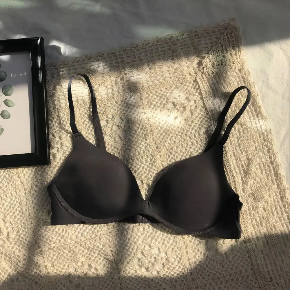 3/4 Cup Push Up Thin Women Brassiere Invisible Gathering Shockproof Wireless Sexy Half Cup Bra Side Collection Gathering Bras