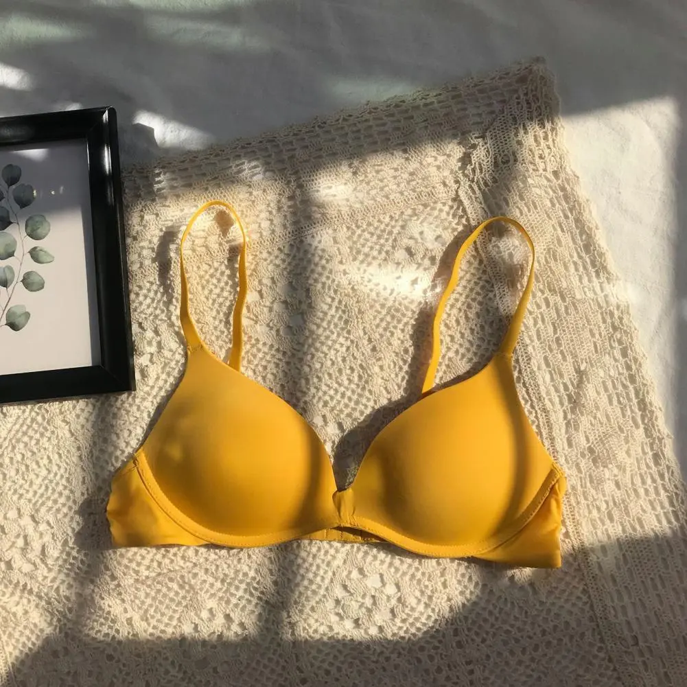 3/4 Cup Push Up Thin Women Brassiere Invisible Gathering Shockproof Wireless Sexy Half Cup Bra Side Collection Gathering Bras