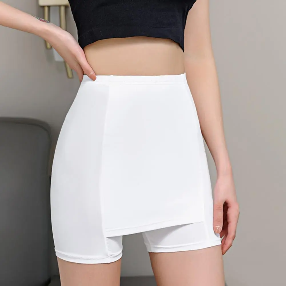 Double-Layer Safety Shorts with Crotch Cover Ladies Pants Underwear Seamless Under Skirt Shorts Women Leggings Safety Shorts