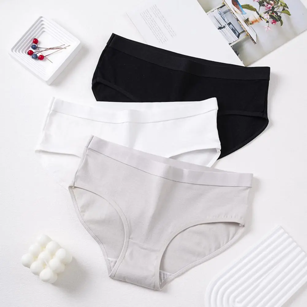Seamless Cotton Panties Cotton Women Panties Comfortable Women's Cotton Underwear Mid Waist Stretch Briefs Seamless for Ladies