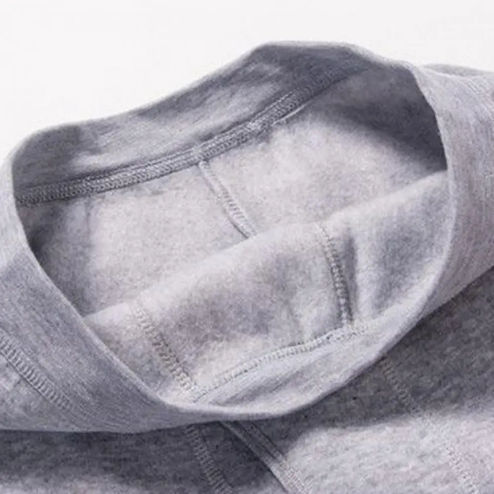 Fleece O neck Long Johns And Tops Winter Thermal Underwear Set Men's Thickening Cold Bottoming Shirt Set Nighty Suit