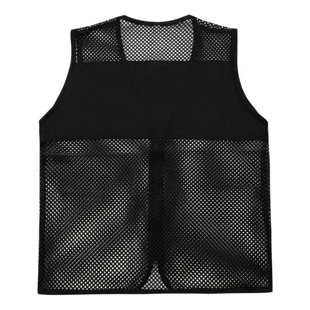 Outdoor Work Tank Top Zipper Vest Jacket Women Men Work Vest Tops Adults Community Volunteers Sleeveless Waistcoat  Working Top