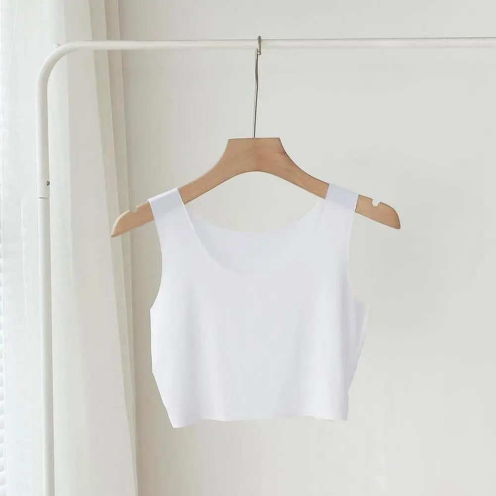 Stretchy Nylon Vest Elastic Sleeveless Vest Elastic Cooling Sleeveless Camisoles Women's Silky Tank Tops Seamless Ice for Summer