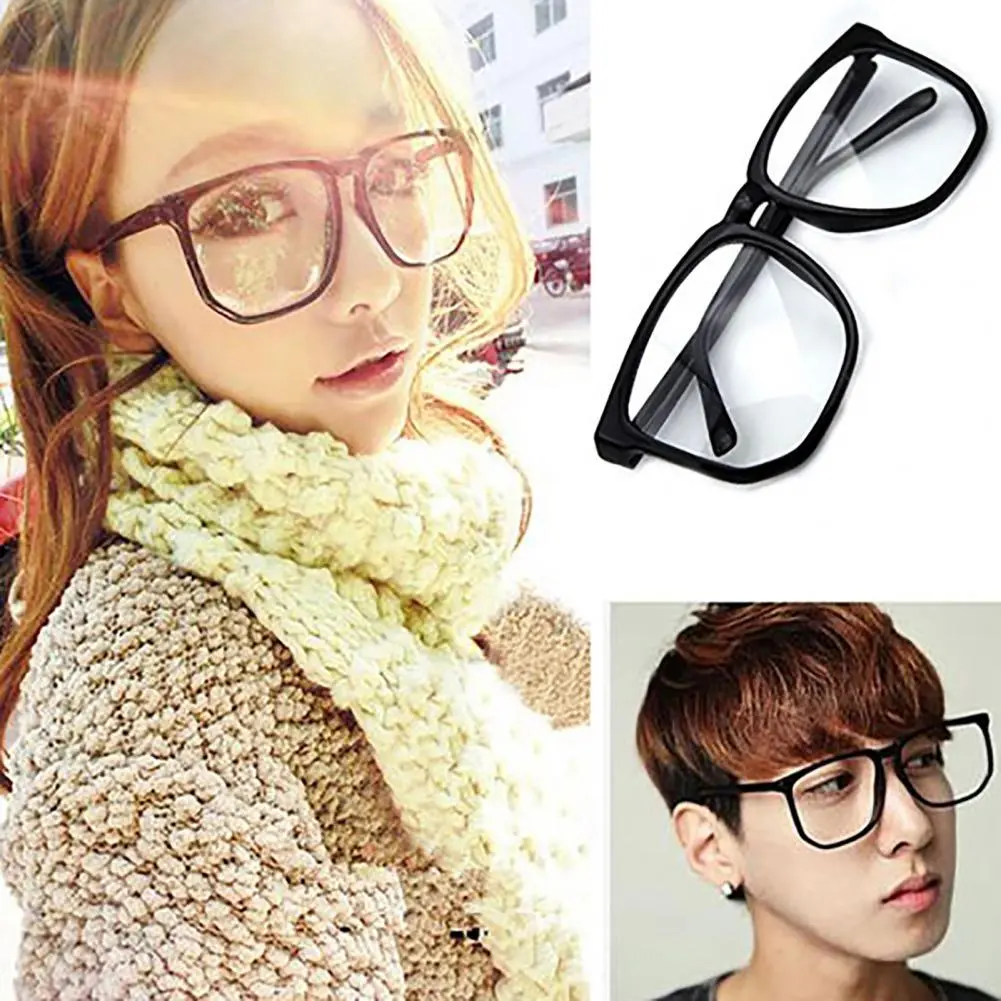 Women's Glasses Frames Men Transparent New Fashion Black Clear Lenses Eyeglasses Vintage Eyeglasses Unisex Thick-Framed Glasses