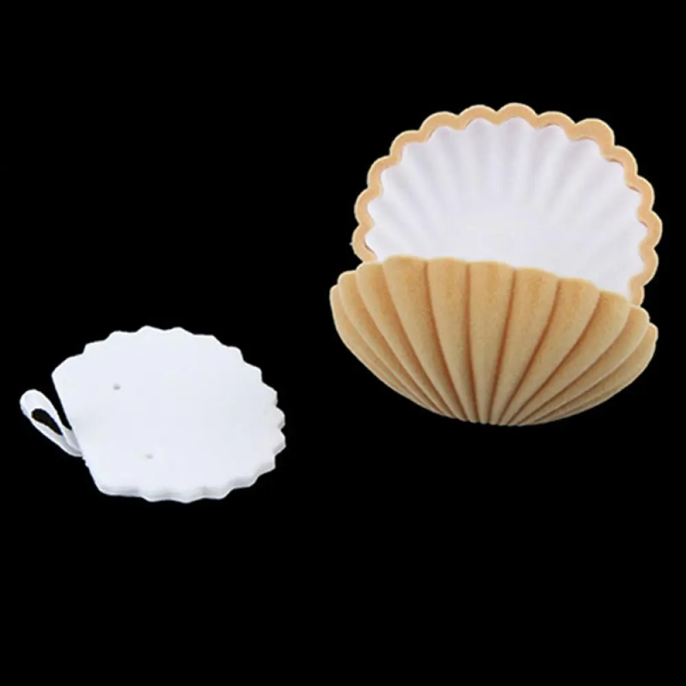 Flannel Jewelry Box Sea Shell Earring Ring Necklace Display Storage Box Organizer Gift Packing Box Ring Box Mini Jewelry Case