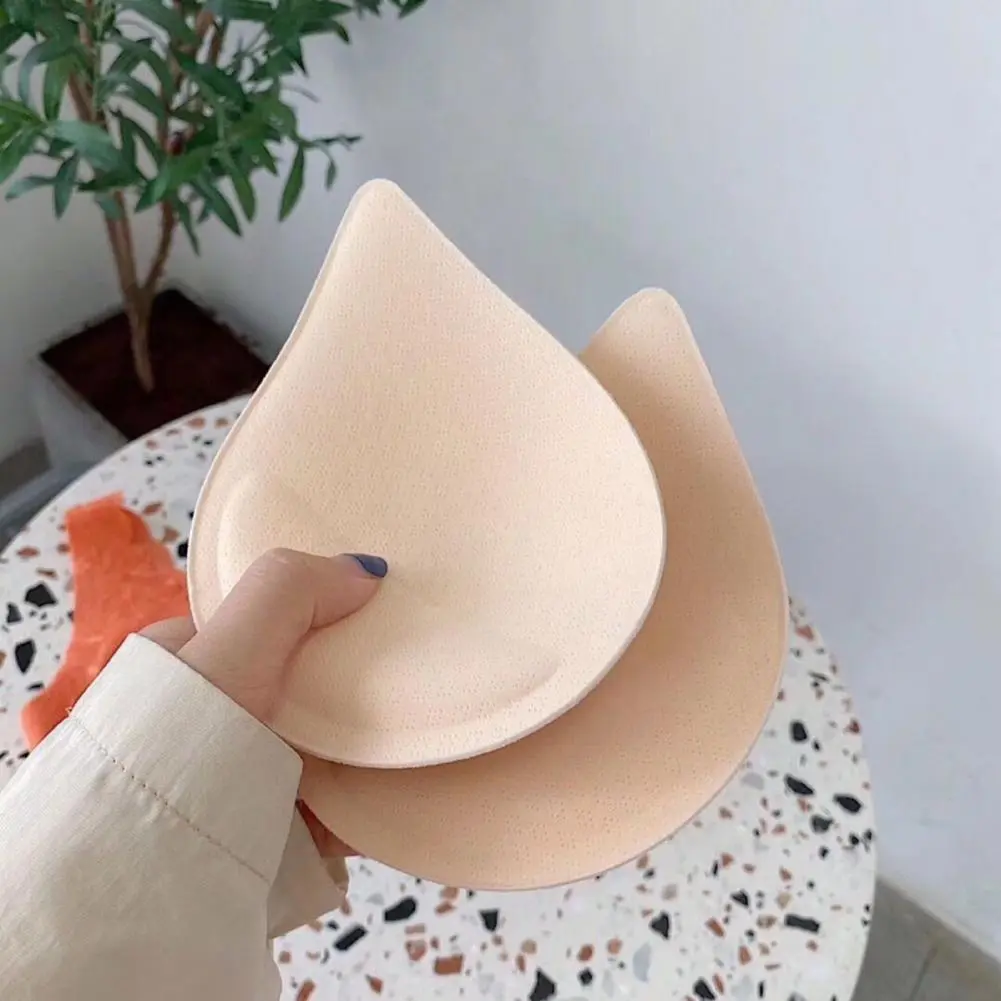 Invisible Bra Pad Insert Tear Drop Shape Breast Pad Removeable Sports Bra Cups Inserts Swimsuit Bikini Chest Push Up Insert Pads