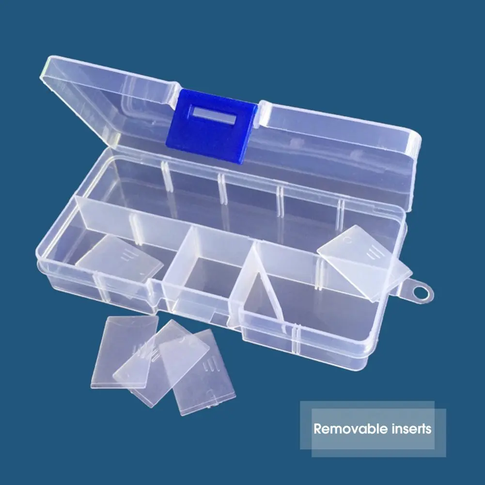 10 Grids Compartment Plastic Storage Box Jewelry Earring Box Detachable Slot Jewelry Organizer Box Jewelry Display Organizer