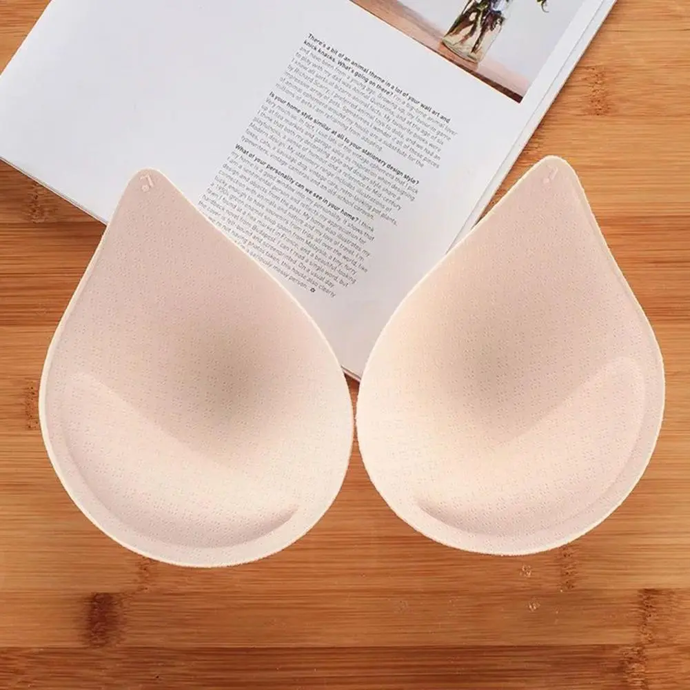 Invisible Bra Pad Insert Tear Drop Shape Breast Pad Removeable Sports Bra Cups Inserts Swimsuit Bikini Chest Push Up Insert Pads