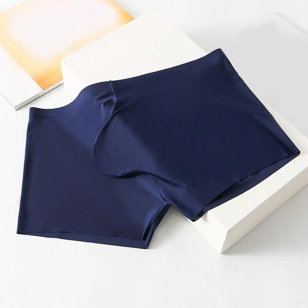 Men Boxers U Convex Thin Seamless Anti-septic Men Boxers Breathable Bulge Pouch Men Underpants Moisture Wicking Male Underwear