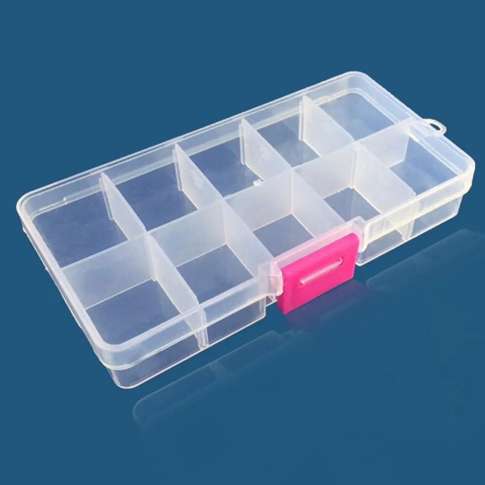 10 Grids Compartment Plastic Storage Box Jewelry Earring Box Detachable Slot Jewelry Organizer Box Jewelry Display Organizer
