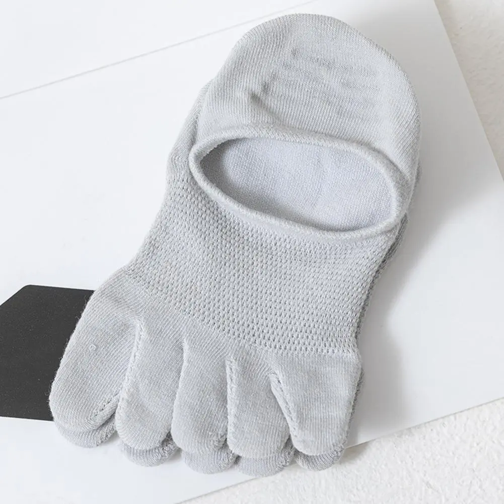 Sweat-absorbent Socks Lightweight Toe Socks Women's Non-slip Breathable Toe Socks Summer Cotton Low Cut No for Sweat-absorption