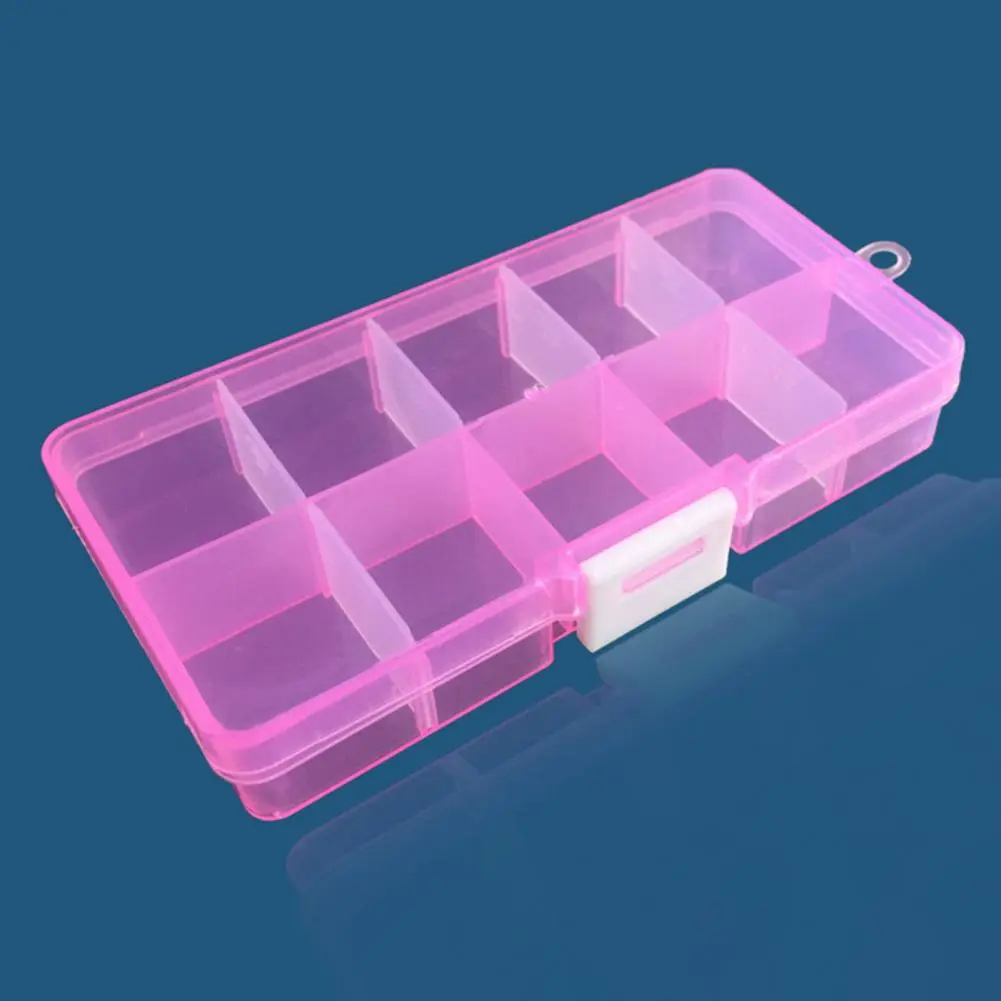 10 Grids Compartment Plastic Storage Box Jewelry Earring Box Detachable Slot Jewelry Organizer Box Jewelry Display Organizer