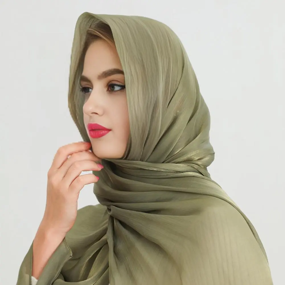 Solid Color Shawl Multi-functional Scarf Versatile Solid Color Women's Headscarf Shawl for Uv Protection Daily Wear Large Size