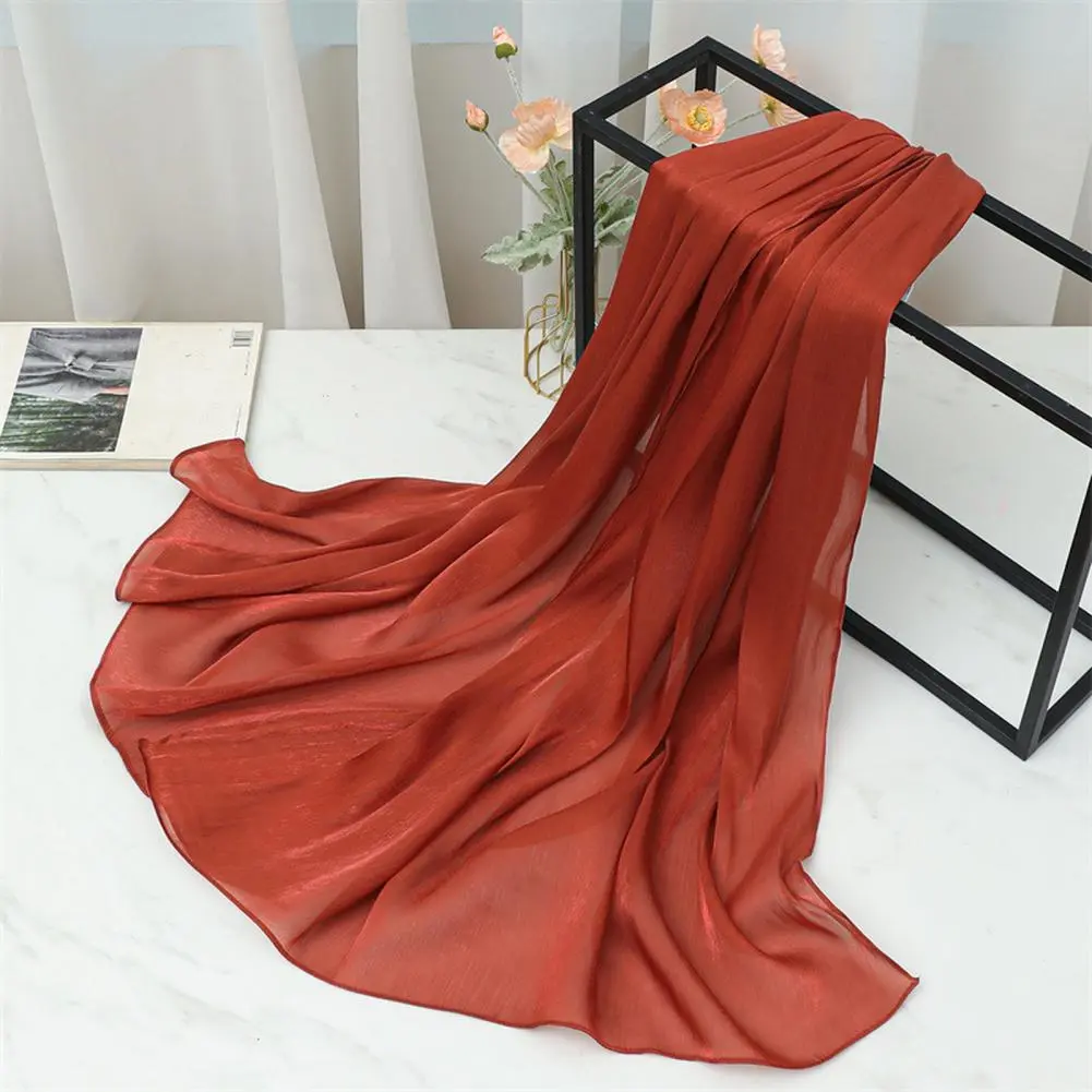Solid Color Shawl Multi-functional Scarf Versatile Solid Color Women's Headscarf Shawl for Uv Protection Daily Wear Large Size