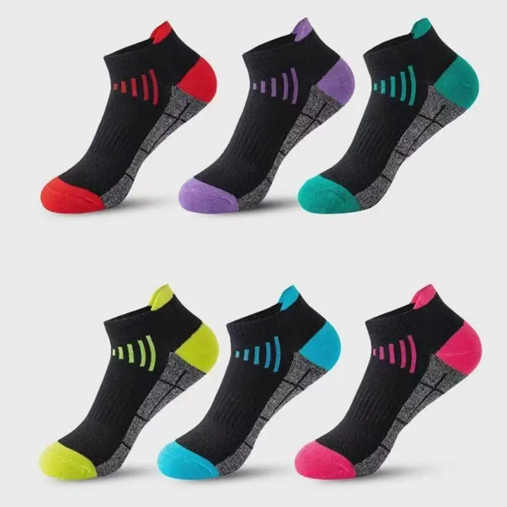 Soft Breathable Socks Contrasting Pattern Socks High Performance Men's Cotton Ankle Socks Bundle Moisture Wicking Athletic