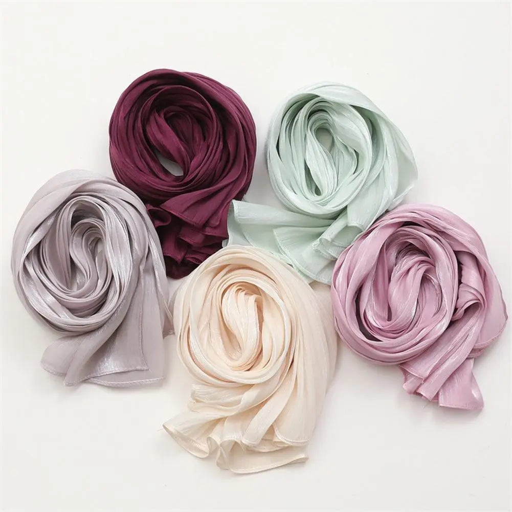 Solid Color Shawl Multi-functional Scarf Versatile Solid Color Women's Headscarf Shawl for Uv Protection Daily Wear Large Size