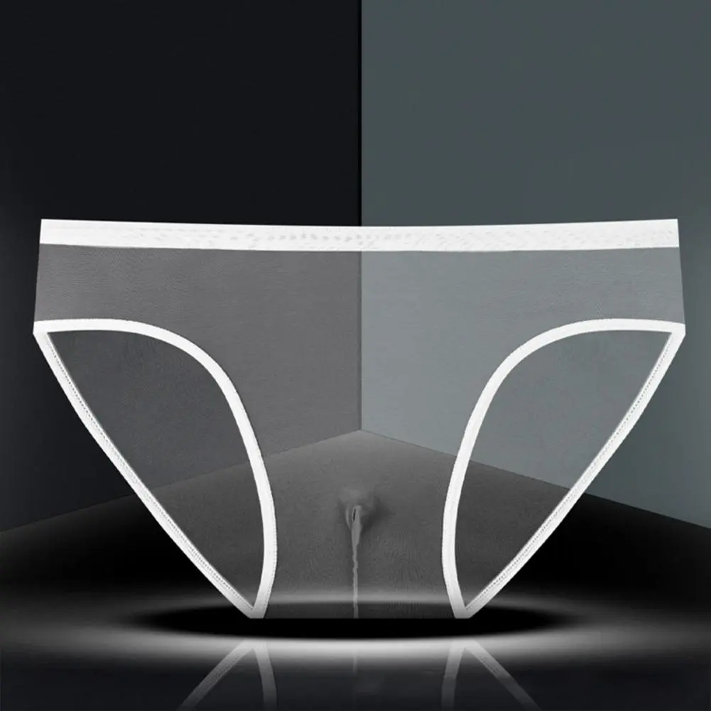 Men Briefs with Separate Pouches Men Briefs Men's Mid-rise Perspective Briefs with Separate Pouches Soft Texture for Comfort