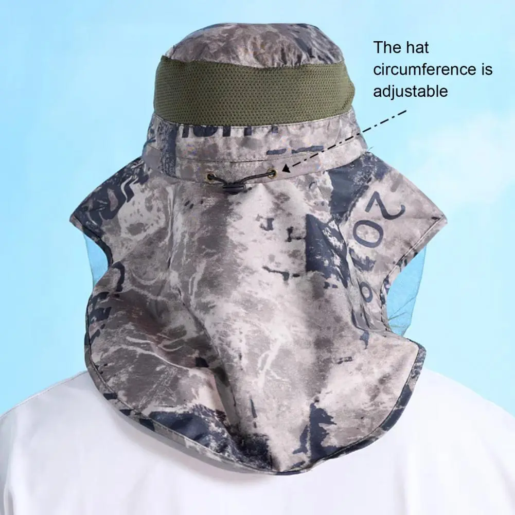Quick Dry Fishing Cap Fishing Hat Uv Protection Protective Mosquito Net Hat with Wide Brim for Men Women Sun Bucket for Outdoor