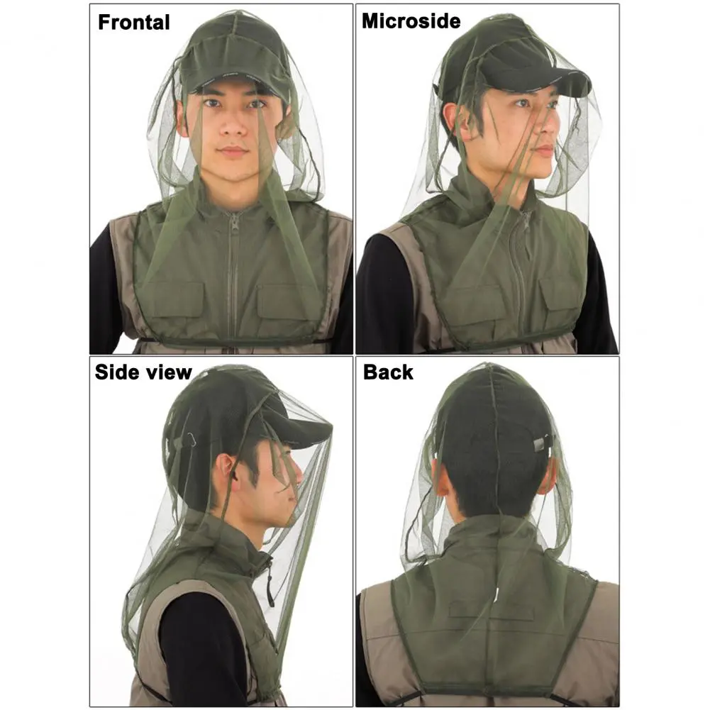 Durable Hunter Mesh Net Insect-proof Hat Mesh for Fishermen Mosquito-proof Mesh Net Hat for Outdoor Activities Hunter for Summer