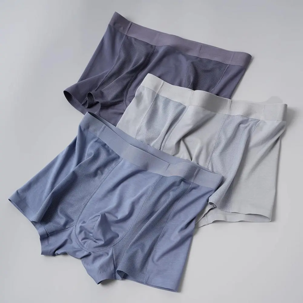 High Elasticity Boxer Briefs for Him Men Modal Boxer Underwear Men's Modal Boxer Briefs with Breathable Mesh Design for Daily