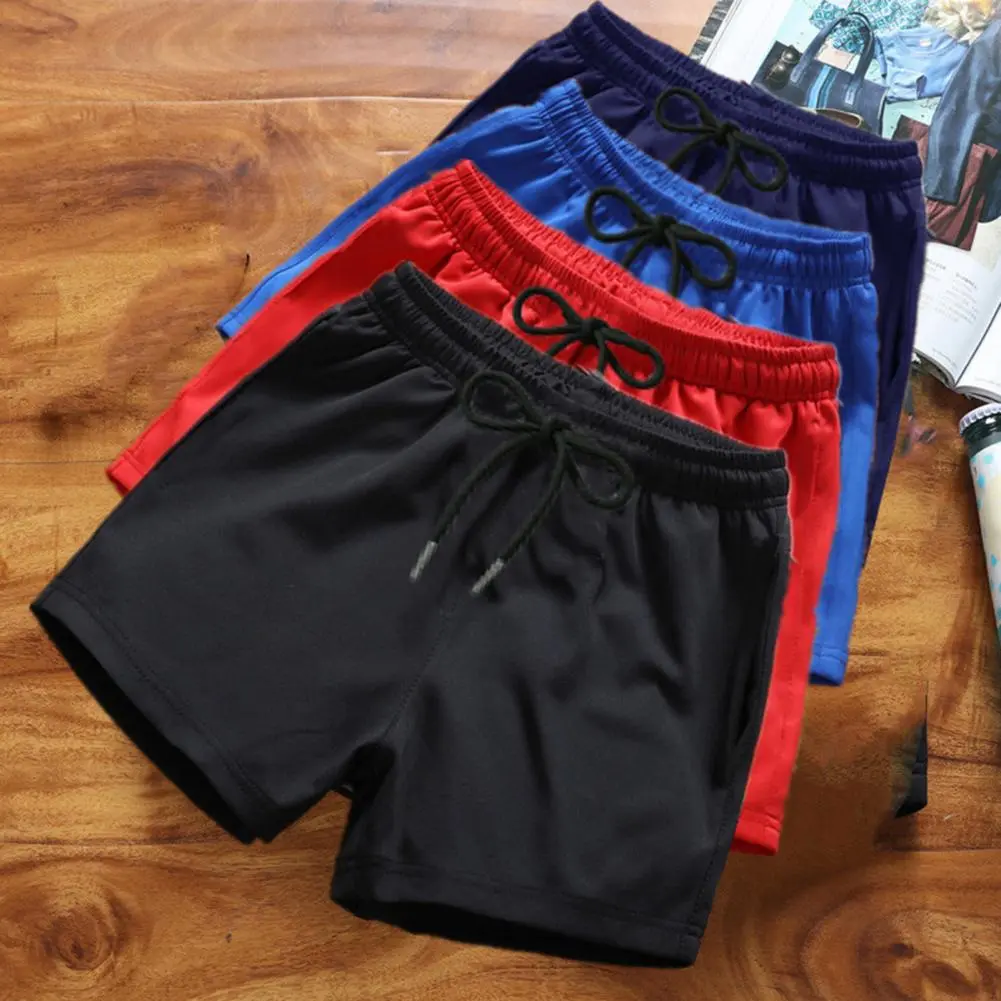 2025 M-3XL Men Running Shorts Elastic Waist Drawstring Gym Short Pants Drawstring Waist Sports Shorts Men Running Shorts