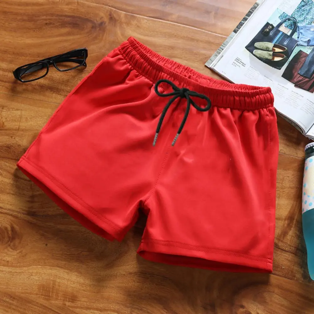2025 M-3XL Men Running Shorts Elastic Waist Drawstring Gym Short Pants Drawstring Waist Sports Shorts Men Running Shorts