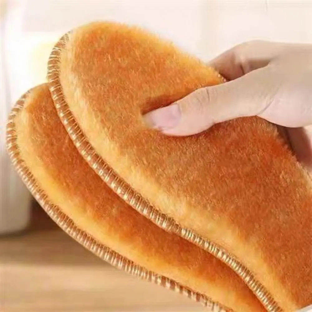 Shoe Insoles Faux Wool Soft Sweat-absorbing Women Men Keep Warm Shoe Pad Winter  Snow Boots Shoe Pad Thermal Insert Insoles